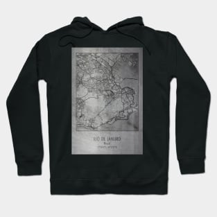 Rio de Janeiro, Brazil, city map Hoodie